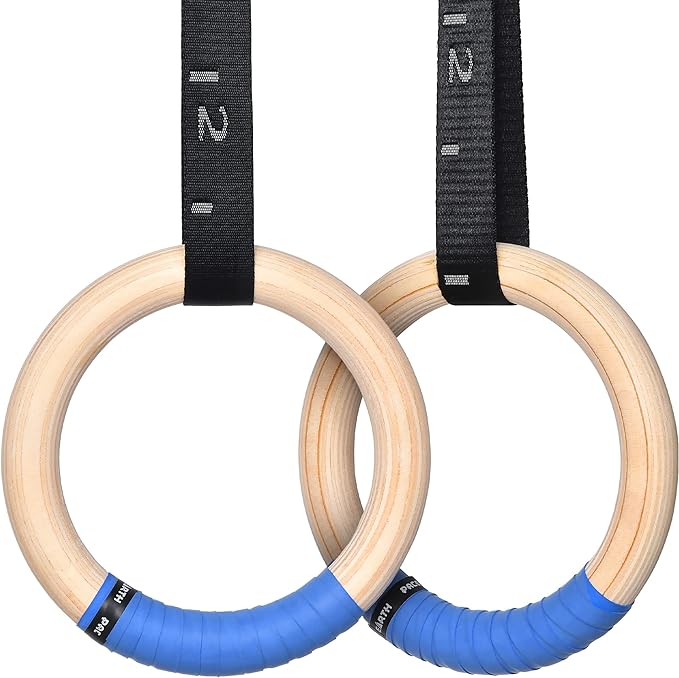 PACEARTH Wooden Gymnastics Rings